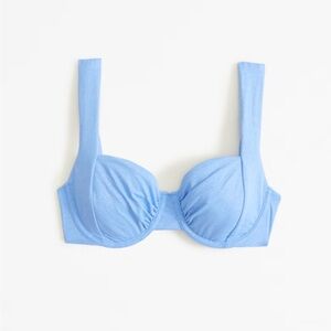 Abercrombie & Fitch Blue  Wide Strap Underwire Bikini Top XXS NWT
